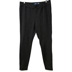 Old Navy Women's Stevie Pants Pull On Pants Elastic Stretch Large Gray Chevron‎